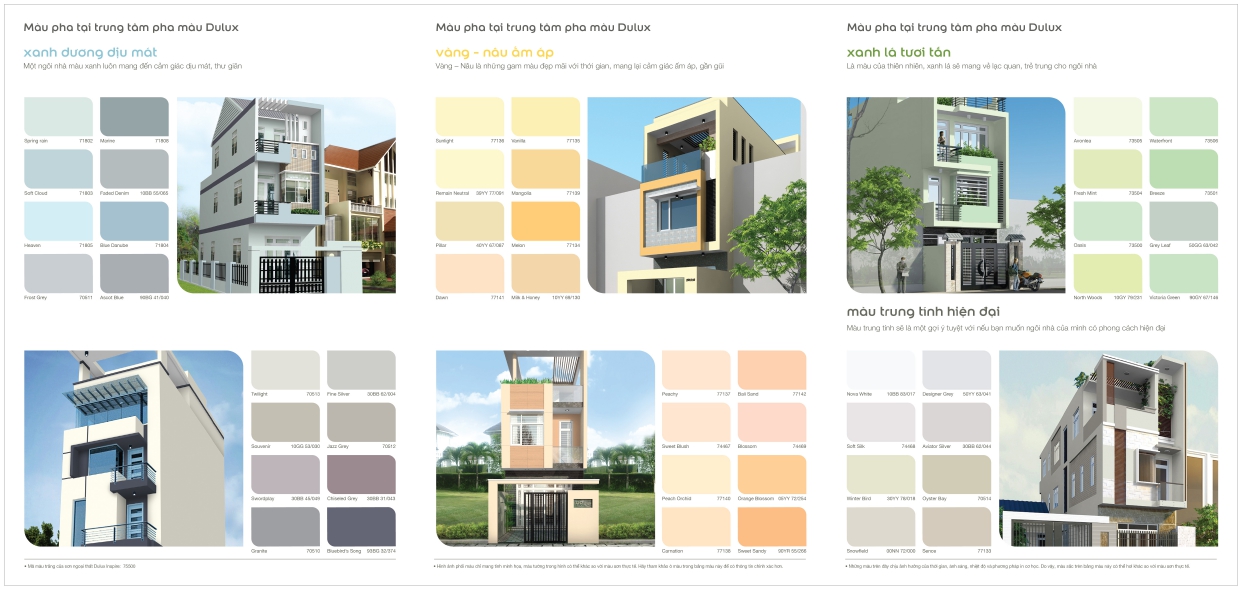 BẢNG MÀU SƠN DULUX INSPIRE NGOẠI THẤT